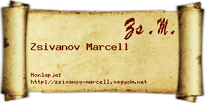 Zsivanov Marcell névjegykártya